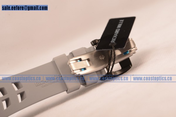 1:1 Clone Richard Mille RM11-03 Carbon Fiber Miyota 6T51 Automatic Skeleton Dial Grey Rubber Strap (KV)